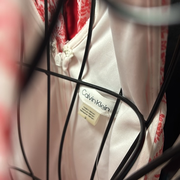 Calvin Klein Pink and White Midi Dress - Picture 2 of 6